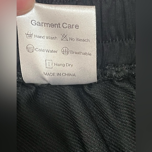 Black Joggers Cotton Blend Drawstring Sweatpants with Rainbow Stripes - Picture 9 of 15